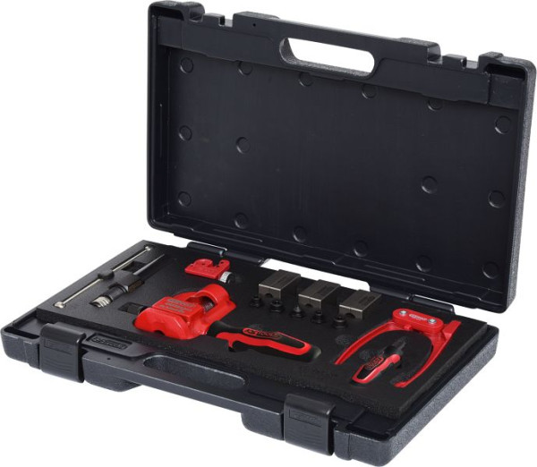KS Tools FLAREFIX 1 universele remleiding felsgereedschapset met hydraulische spindel, 16-delig, 122.1290