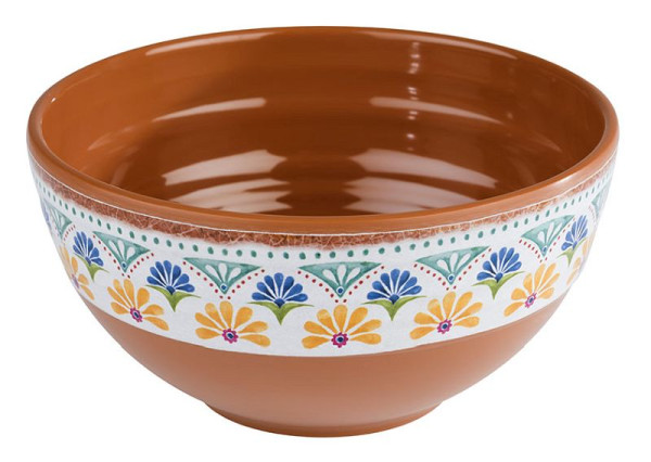 APS schaal -ARABESQUE-, Ø 15,5 cm, hoogte: 8 cm, melamine, 0,8 liter, binnen: terracotta look, buiten: decor, 84688