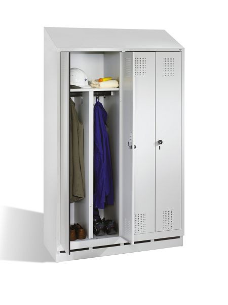 C+P zwart wit kastje Evolo, H1800xB1190xD500mm, kleur: lichtgrijs, 48022-40 S10208