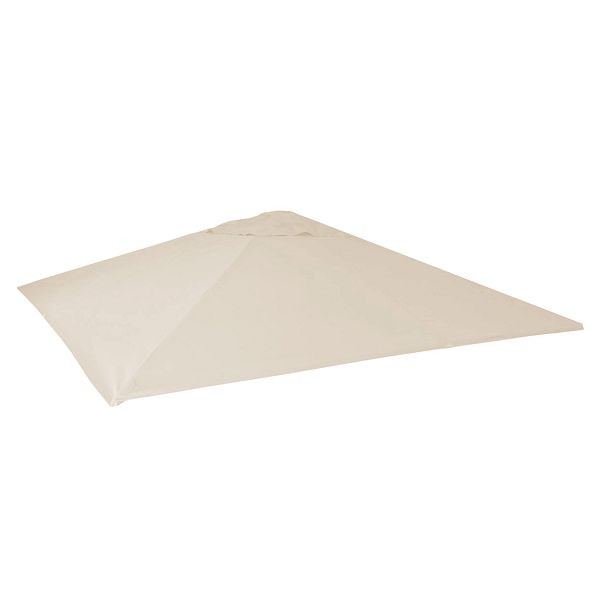 Mendler vervangende hoes voor horecaparasol HWC-D20, vervangende parasolhoes, 5x5m (Ø7,2m) polyester, crème, 58589