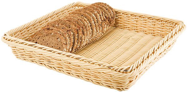 APS GN 1/2 mand, 32,5 x 26,5 cm, hoogte: 6,5 cm, polypropyleen, lichtbeige, met RVS-draad in de rand, 40222
