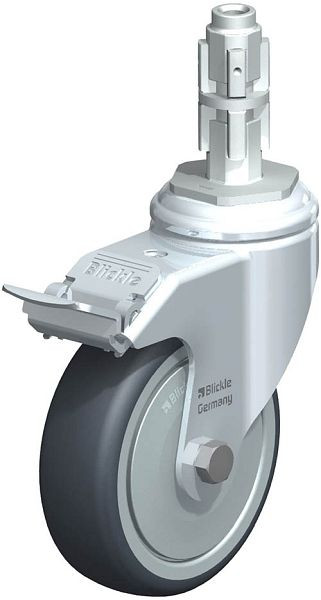 Bedrunka + Hirth zwenkwiel met rem Ø 100 mm, workergo serie expanderwielen, 4XXXXXMLF100