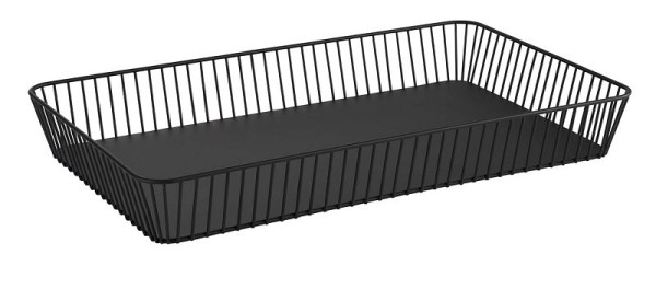 APS GN 1/1 mand -URBAN-, 53 x 32,5 cm, hoogte: 7,5 cm, metaal, zwart, met antislipvoetjes, 30414