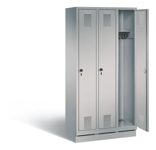C+P Evolo locker, H1800xB900xD500mm, kleur: wit aluminium, 48020-30 S10010