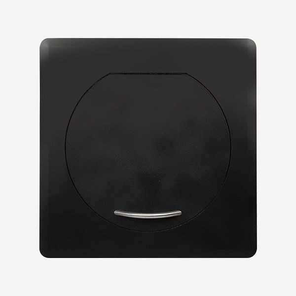 HKW invoerdeur STYLO SQUARE, zwart Ø 300 mm, wasgoot, 9705s