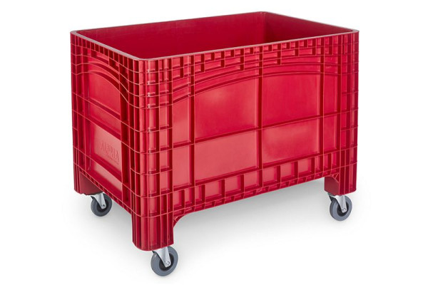 ALPHA NOAHBOX XL palletbox 1200x800x925 mm met 4 zwenkwielen Ø100mm rood, 2904-RO