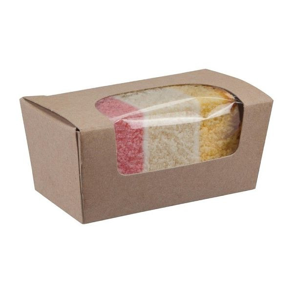 Colpac Composteerbare kartonnen dozen met venster voor kleine cakes, VE: 500 stuks, FA360