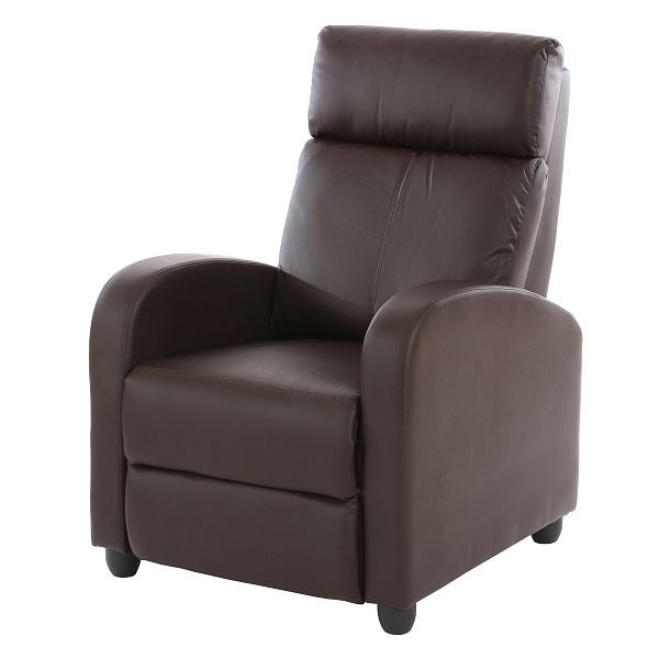 Mendler TV fauteuil relaxfauteuil ligfauteuil Denver, kunstleer, bruin, 28720