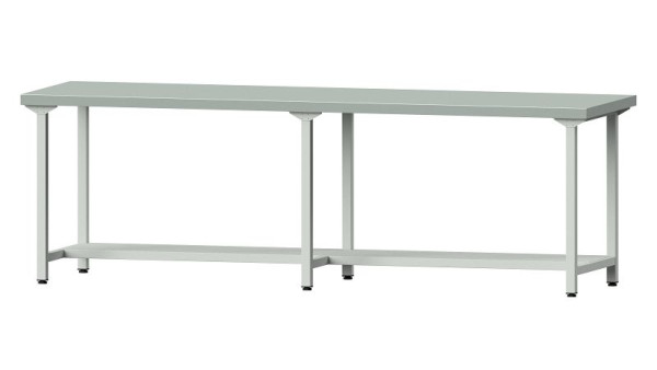 ANKE werkbanken werktafel, model 191, 2800 x 800 x 900 mm, RAL 7035, ZBP 50 mm, 401.463