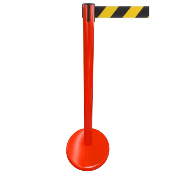 Stein HGS HGS personengeleidingssysteem -P-Line Future-, metaal/rood, zwart/geel diagonaal (gearceerd), met riemeindstuk (standaard), riemlengte: 4 m, 15697-1702