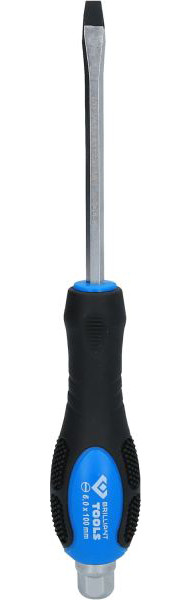 Brilliant Tools gleufschroevendraaier met slagkap, 6,0 mm, bladlengte: 100 mm, BT034804