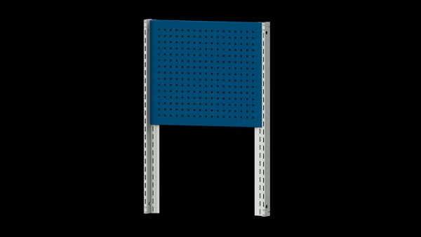 ANKE werkbanken basisstructuur systeemopbouw, 803 x 107 x 1200 mm, RAL 7035/5010, 1 x geperforeerde wandhoogte 650 mm, 340.347