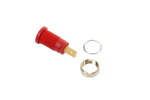 ELMAG inbouwdoos voor Ø 4mm banaanstekkers - rood, 9505852