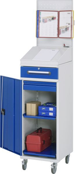 RAU zijkast sta bureau - model 04, B450 x D520 x H1235/1345/1895 mm, 07-450-M04F.11
