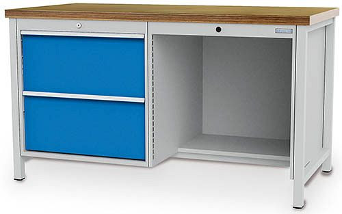 Bedrunka + Hirth box werkbank serie 1500 R24-24, 2x300 mm, 1500 x 750 x 859 mm, 03.15.029V