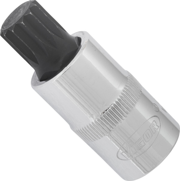 VIGOR meertands binnenschroefbit (XZN), hol vierkant 12,5 mm (1/2 inch), meertands binnenprofiel XZN, M14, lengte: 55 mm, V2065