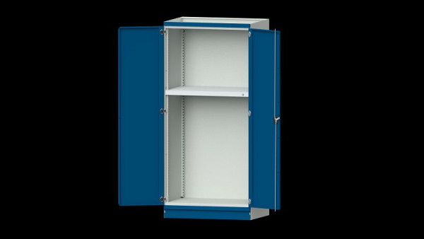 ANKE werkbanken basiskast modulair kastsysteem, model 103, 1015 x 720 x 2200 mm, lege behuizing met deuren, RAL 7035/5010, 631.207