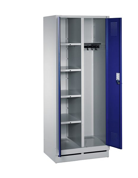 C+P reinigingsmiddelenkast Evolo, H1800xW810xD500mm, kleur: lichtgrijs / gentiaanblauw, 48160-22 S10104