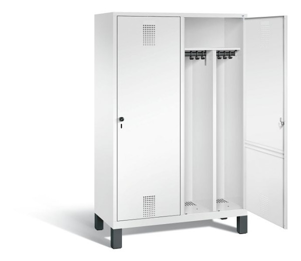 C+P zwart wit kastje Evolo, H1850xB1190xD500mm, kleur: verkeerswit, 48210-40 S10072