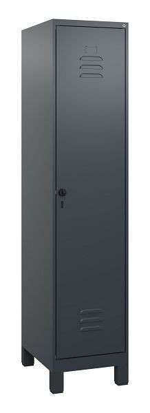 C+P luierkluis Classic PLUS met middenwand, voeten, 1800x400x500mm, 7016/7016, veiligheidsdraaigrendel, 0800107-12F S10012