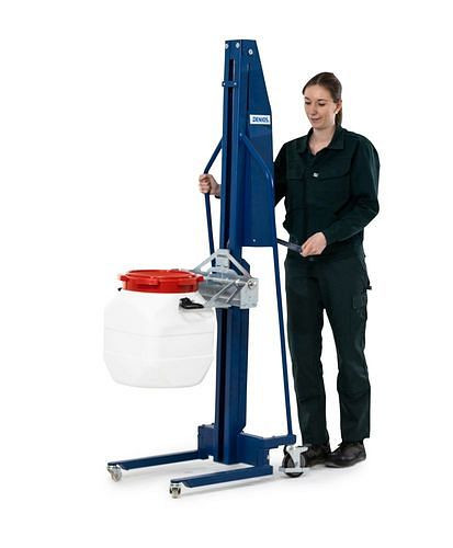 DENIOS ergonomische lifter, modulair uitbreidbaar, voorgeïnstalleerde hefarmen (voor containers met zijhandgrepen), 285838