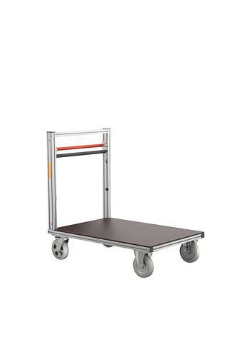 DENIOS rolcontainer, laag platform, gemaakt van weerbestendige houten zeefdrukplaat, 305152