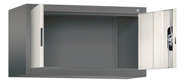 C+P bovenkast Acurado, H500xW930xD400mm, kleur: vulkaangrijs / parelwit, verzonken handgreep, 9264-000 S10146