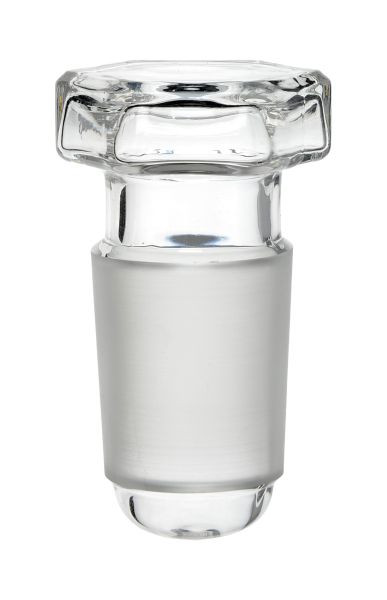 Rettberg zeshoekige holle stop, NS 14.5/23, spits gesloten (vorm C), borosilicaatglas 3.3, 134039114
