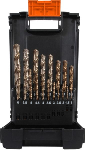 Projahn kunststof cassette Mambo DIN 338 type Co8% N-HD 19 stuks 1 - 10 mm / 0,5 stgd., 60023