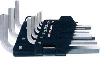 Projahn Stiftsleutelset, binnenzeskant 1,5-10 mm, 9 stuks, 3601