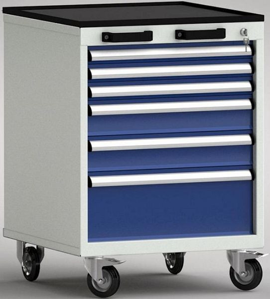 KLW standaard gereedschapswagen - 572 x 605 x 830 mm B x D x H met opstaande rand aan 4 zijden, FEA0650-06ESV-001