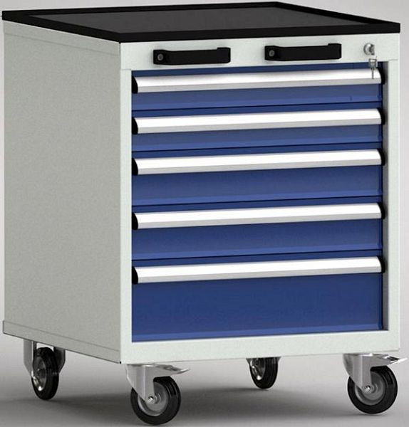 KLW professionele gereedschapswagen - 572 x 655 x 750 mm B x D x H met opstaande rand aan 4 zijden, FEA0600-05EPV-001