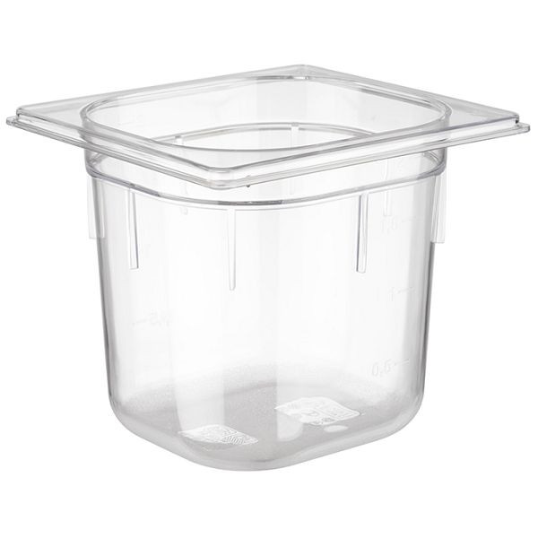 APS GN 1/6 bak, 17,6 x 16,2 cm, diepte: 150 mm, polycarbonaat, 2,2 liter, 82040