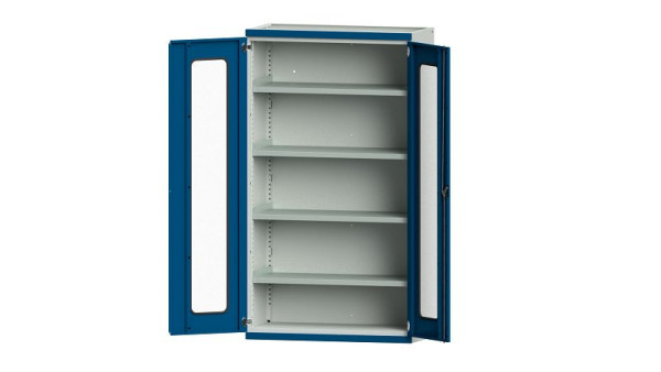 ANKE werkbanken, zware kast, model 101, 1085 x 500 x 1950 mm, zichtvlak van plexiglas, RAL 7035/5010, 620.231