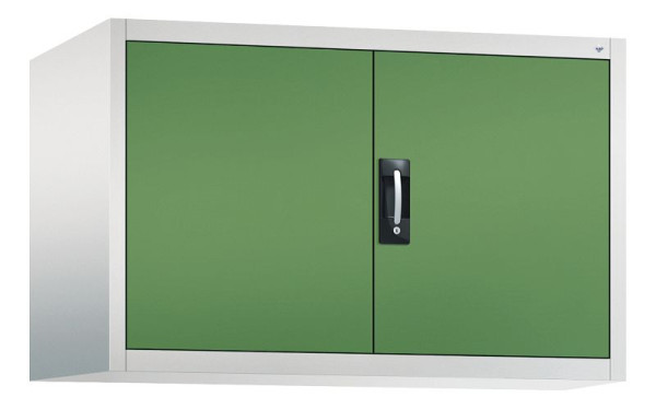 C+P bovenkast Acurado, H790xB1200xD600mm, kleur: lichtgrijs / reseda groen, verzonken handgreep, 9495-009 S10000