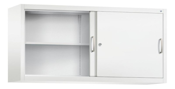 C+P bovenkast Acurado, H790xB1600xD400mm, kleur: verkeerswit, beugelgreep, 2 niveaus, 2145-00 S10108