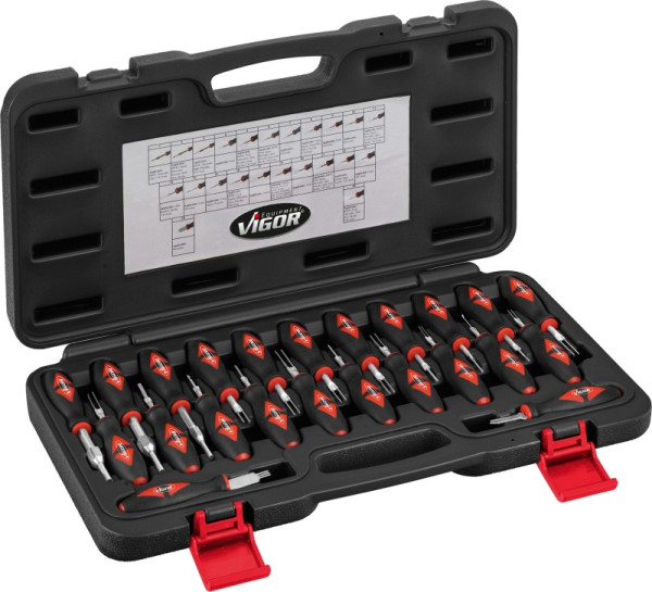 VIGOR gereedschapset voor kabelontspanner, aantal gereedschappen: 23, V4451