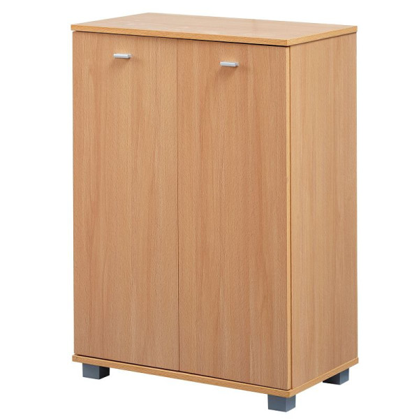 Wohnling Design schoenenkast TAJA modern hout beuken 12 paar schoenen 4 vakken 2 deuren, WL1.176