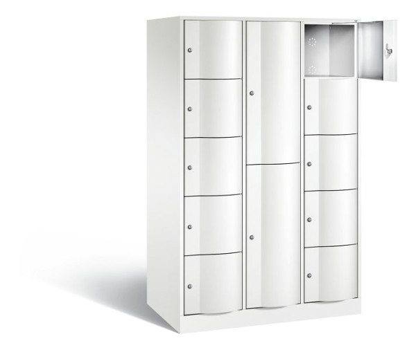 C+P combinatie lockerkast Resisto, H1950xB1148xD640mm, kleur: verkeerswit, 8070-3731 S10024