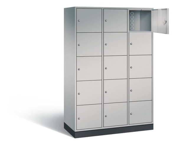 C+P XL lockerkast Intro, H1950xB1220xD490mm, kleur: wit aluminium, 8570-302 S10114