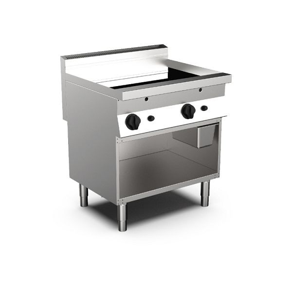 Mareno MO-700 elektrische bakplaat 80cm, met 2/3 glad en 1/3 geribbeld verchroomd bakoppervlak, 170.442