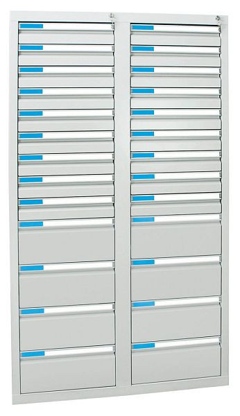 stumpf ladekast serie ESTA, RAL 7035/7035, 26 laden (18x100, 8x200 mm), 7604707
