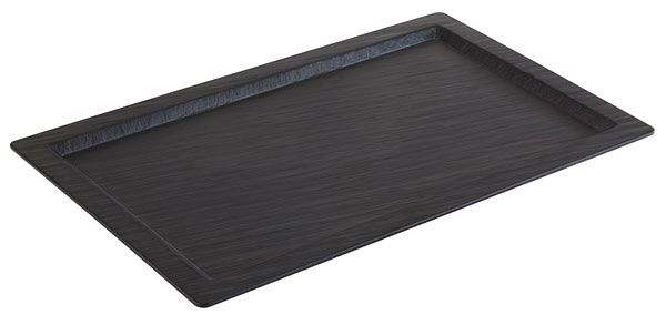 APS GN 1/1 dienblad -SLATE-, 53 x 32,5 cm, hoogte: 1,5 cm, melamine, zwart, leisteenlook, 83981
