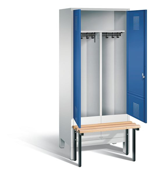 C+P zwart wit kastje Evolo, H1850xW810xD815mm, kleur: lichtgrijs / gentiaanblauw, 48032-22 S10018