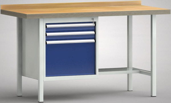 KLW standaard werkbank - 1500 x 700 x 840 mm L x D x H, WS118N-1500M40-E7024