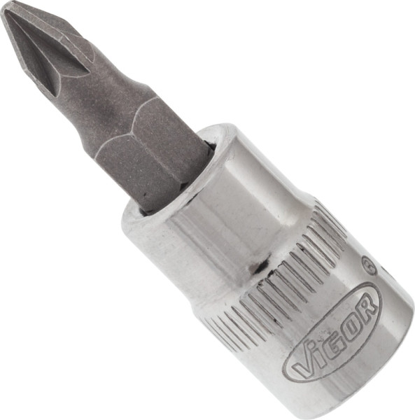 VIGOR schroevendraaierbit, hol vierkant 6,3 mm (1/4 inch), Pozidriv-profiel PZ, PZ1, V2439N