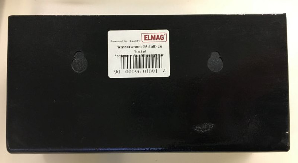 ELMAG waterbak (metaal) voor onderstel, zware uitvoering voor dubbele molens, 9601091