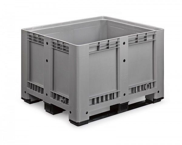 ALPHA palletbox 1200x1000x760 mm gesloten met 3 geleiders, 309-GR