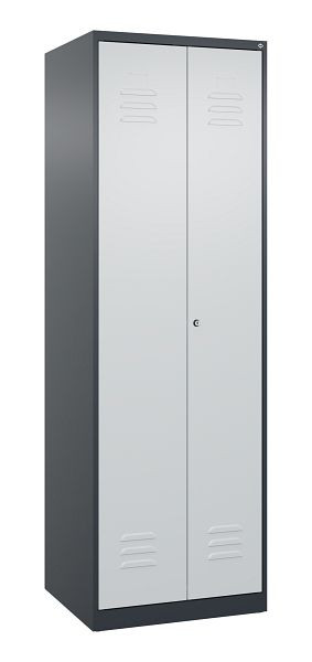 C+P multifunctionele kast Classic PLUS, C was-/garderobekast Classic PLUS, 2 vakken, 1850x600x500mm, 7016/7035, cilinderslot, 080600-20 S10024