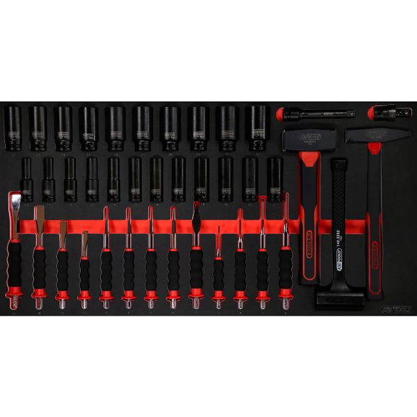 KS Tools PERFORMANCEplus gereedschapsset 40-delige hamer-, beitel- en slagdoppen, 813.0040